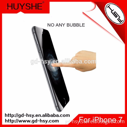 HUYSHE anti-scratch round edge for iphone 7 tempered glass 3d curved screen protector
